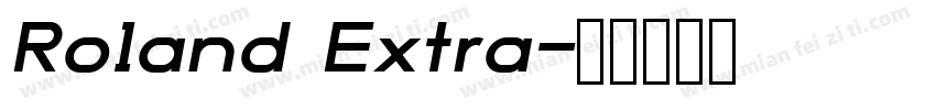 Roland Extra字体转换